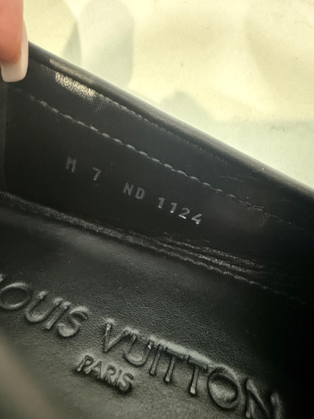 Louis Vuitton Black Men's Checkerboard Slip-On Loafers - Picture 7 of 9